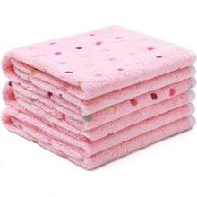 1 paquete de 6 mantas de forro polar suave y esponjoso para mascotas, cálida y linda, diseño de estampado para cachorros, gatitos, patas grises, talla M (30 x 20) - Gris Oscuro - Ver 11