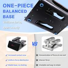 Mini Steppers With Resistance Bands,Steppers For Exercise At Home, ,Twist Stair Steppers For Exercise At Home, Portable Full Body Workout Stepper Machine Adjustable Foot Stepper For FitnessStair Stepper With 350LBS Loading Capacity, Hydraulic Fitness Stepper With LCD Monitor (Without Armrests) - màu đen - Xem 5