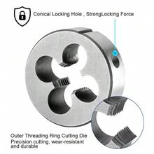 40 Pcs Tap And Die Set In SAE And Metric Sizes Standard With Coarse Fine Thread, Rethreading Tapping Tool Kit Screw Thread Taps Dies Wrench Handle Stock Holder With Storage Case For Cut Raw Materials Or Repair Existing Threads, Remove Screws And Have More Functions - Xanh đậm - Xem 6