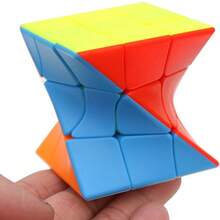 Stickerelss 3x3 Rotating Speed Cube, Vibrant Colors, Magic Puzzle, Toys, Puzzle Boxes (3rd Order Turn) - 彩色 - 查看 3