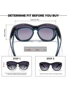 Women's Polarized Glasses Fashion Glasses, Fashionable Protective Lenses, Mixed Color PC Frame, Glasses Accessories, Suitable Fashion Glasses - A01 - 龜 - 查看 10
