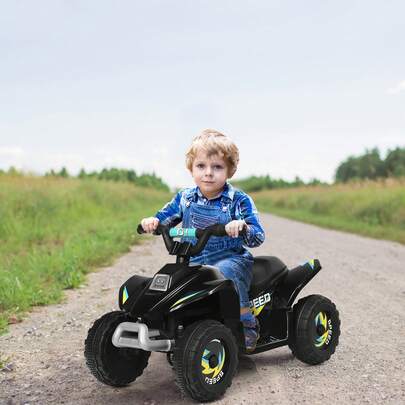 COSTWAY 6V Kids Electric Quad ATV 4 Wheels Ride On Toy For Toddlers Forward&Reverse