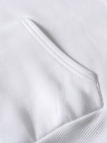 ONE WAVE Men's Autumn/Winter Street Numeric Element Print Hoodie Sweatshirt - White - View 6