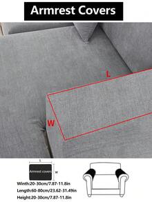 1pc Stretch Sofa Cover, Non-Slip Velvet Full Coverage Sofa Seat Cover, All Season Universal Sofa Cushion Cover, Fabric Thickened Sofa Blanket, Machine Washable, Dust-Proof, Pet-Friendly, Home Decor, Adjustable For Corner Sofa, Bedroom, Office, Living Room 1/2/3/4 Seater - Dark Grey - View 13
