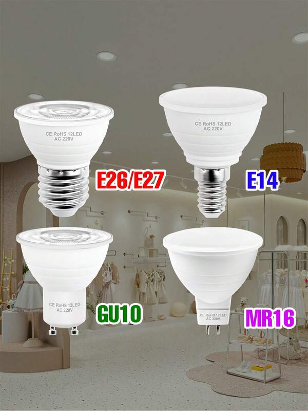 LED Bulb E27 Recessed Ceiling Light Pendant Light Downlight 220V Indoor E14 Living Room Kitchen Office Study Daylight Bulb MR16 Supermarket Spotlight GU10 Bedroom Candle Corn Light GU5.3 Flicker-Free Eye-Caring Home Balcony Conference Room Decorative Lighting SMD2835 Cool/Warm White 6/12 LED Beads