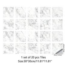 10pcs/20pcs Marble Pattern Ceramic Tile Stickers, Stickers, Wall Decal, Vinyl Decal For Home Decorations, Spring Decoration Items Refresh Your Home, Rama Decoration Stickers Floor Tiles Flooring Floor Tiles Self Adhesive Floor Tiles Peel Stick Floor Living Room Decor Room Decor Kitchen - Multicolor - View 12