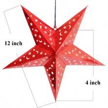 HAWTPaper Star Lantern Lampshade6 Pack 3D Paper Star Christmas Hanging Ornaments For Christmas Wedding Birthday Party Home Classroom Decorations - 6PackPaperStars - Xem 3