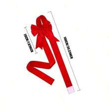4 Pieces Christmas Cabinet Ribbons Bows,Xmas Kitchen Cabinet Door Red Ribbons, Large Bow Christmas Wreath Tree Bow Festival Wrapping Decorations For Home Fireplace Door Holiday Party Supplies, Home Decor, Room Decor, New Year's Eve Decoration - Many - View 13