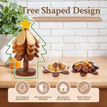 Wooden Trivet Set (4 Wooden Trivets & 1 Stand) - Kitchen, Heat-Resistant, Foldable Design, High-Quality Solid Wood, Ideal For Hot Dishes, Pots, Bowls, Teapots, And Family Treats. - Apple Style - View 5