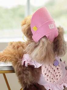 1pc Pet Viral Visor Baseball Cap - Cute Pet Fashion Sun Hat, Multi-Color Dog & Cat Stylish Accessory Cap - Multicolor - View 2