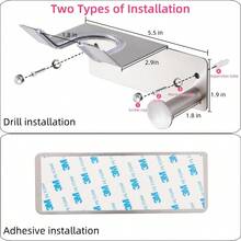 XAPY Hair Dryer Holder Hair Dryer Holder  Mounted Self Adhesive Blow Dryer Holder Stains Steel  Hair Dryer Holder Hairdryer Holder For Bathro - Beige - View 5