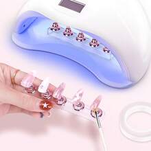 Nail Holder Stand Press On Nail Display & Practice -  With Adjustable Angle & Non-Slip Base Complete Starter Kit Includes Practice Nail Tips Acrylic, Gel Polish & Nail Art Training. Nail Beginners,, Home Salon, Nail Tech Students & Content Creators - Electroplated Pink 2PCS - View 10