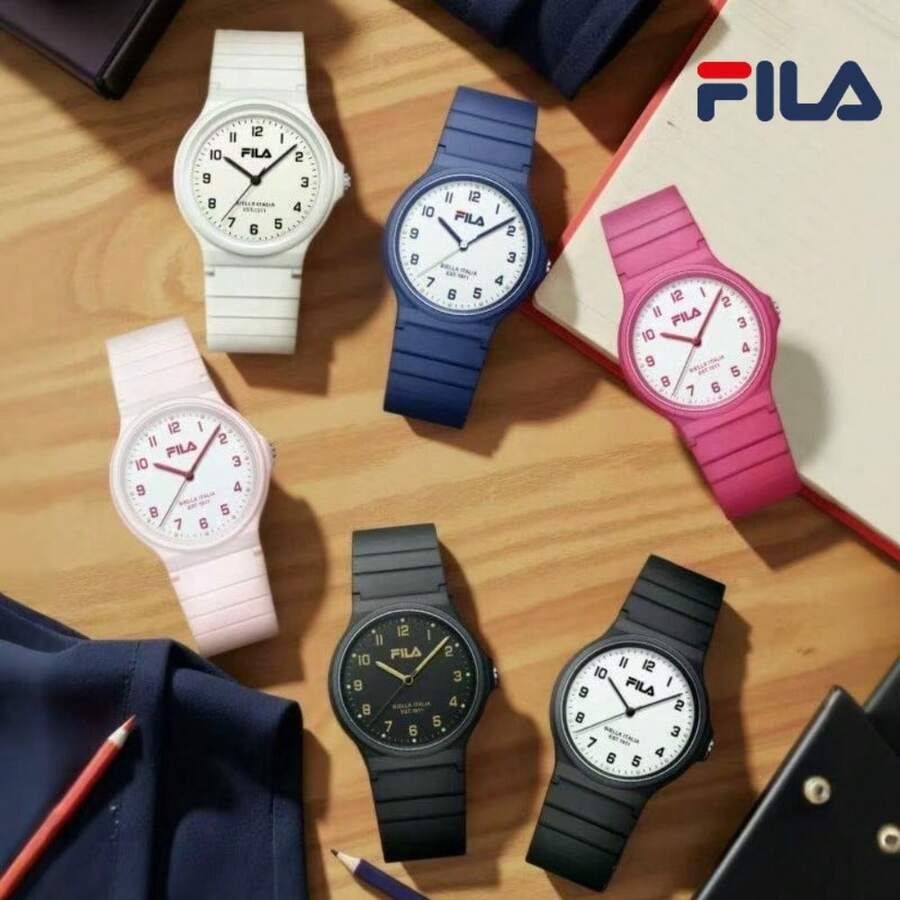 FILA 石英夜光运动手表，静音防水设计，休闲风格，是学生、青少年、男女朋友和情侣的理想礼物。 - 均碼 - 查看 1