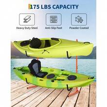 Freestanding Kayak Storage Rack, Outdoor Kayak Storage Rack For 2 Kayaks, Canoes, SUPs, Paddle Boards & Surfboards,Loading Capacity 175lbs,48.4"X54.29"X29.8" - Default - View 4