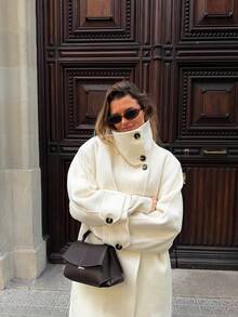 Women's Loose Comfortable Overcoat, Autumn/Winter Fashion Casual Outerwear