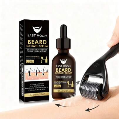 Beard Growth Kit, Beard Kit W/Beard Growth Oil, Balm, Comb, Massager For Spot/Patchy Beard, Gifts For Men Him Boyfriend Husband