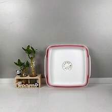 HAWT9L 2.4Gal Dish Basin Collapsible With Drain Plug Carry Handles Space Saveing Kitchen Storage Tray Dish Wash Basin Portable Dish Tub For Camping RV Pink - LightPink - View 3