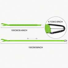 Kayak Paddle Leash Stretchable Strap  Hook Lanyard Cord Tie Boat Rope For  Kayaking Boating Canoeing - Green - View 4