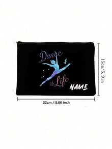 Custom Rhythmic Gymnastics Printed Cosmetic Bag - Dance Makeup Bag,Customizable To Your Exclusive Design, Storage Bag,Reusable Women's Toiletry Organizer, Handheld Party Pouch, School Pencil Case, Gymnastics Gift For School Cosmetic Bag Back To School Supplies Cosmetic Storage School Stuff Bag Organizer Room Stuff