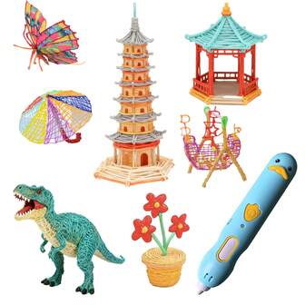3D Printing Pen (Includes 3 Colors, 236 Inch Filament) USB Rechargeable, Doodle Handcraft, Christmas/Birthday Gift, Suitable For Beginners, Girls Birthday Creative Gift (Filament Color Random), 3D Drawing Pen, STEAM Creative Design Pen, 3D Graffiti Pen