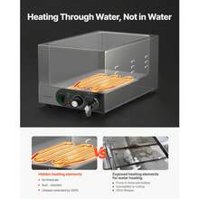 Commercial Food Warmer, 1200W Electric Stainless Steel Steam Food Warmer, Fast Heating Countertop Buffet Bain Marie With Detachable Power Cord, For Catering, Restaurants, Parties & Buffets - 3 1/3-inch Basins, 20cm High - View 4