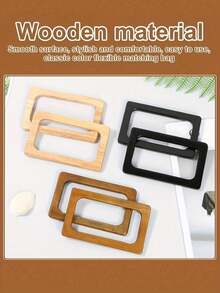 Wooden Bag Strap, DIY Handbag Accessory, Suitable For Handmade Bags And Wallets, Old Bag Renovation, Craft Materials, Bag Modification, Universal Style, Smooth Wood, Wear-Resistant And Durable, Handmade Craft, Artistic Fresh, Natural Style, Suitable For Beach Bags, Shopping Bags - Multicolor - View 3