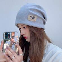 1顶女士秋冬保暖针织帽，百搭且修饰脸型，适合日常佩戴 - A - 查看 9