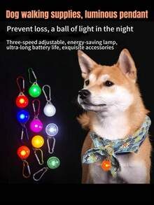 Colgante de mascota LED colorido con función anti-pérdida, luz de advertencia de ideal para pasear perros por la noche - Multicolor - Ver 3