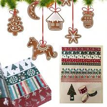 Holiday Washi Tape Set Xmas Winter Foil Washi Masking Tape Chirstmas Supplies With Snowflake Tree Deer Striped, Card Wrapping 24 Rolls - 12 Rolls - View 4