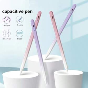 Caneta Stylus Inteligente Universal, Compatível com Android e iOS, Bateria Recarregável, Sensibilidade à Inclinação, Escrita Precisa para Celulares, Tablets e Telas Capacitivas, Caneta Stylus de Tela Sensível ao Toque Capacitiva Universal Compatível com Apple, Android, Compatível com Huawei - Compatível com iPhone/iPad/Compatível com Samsung/Compatível com Xiaomi/ Para Celulares e Tablets Compatíveis, Acessório para Tablet, Design Elegante, Construção Durável, Presentes para Mãe, Família, Amigos, Crianças, Aniversário, Acessórios de Telefone para Feriados