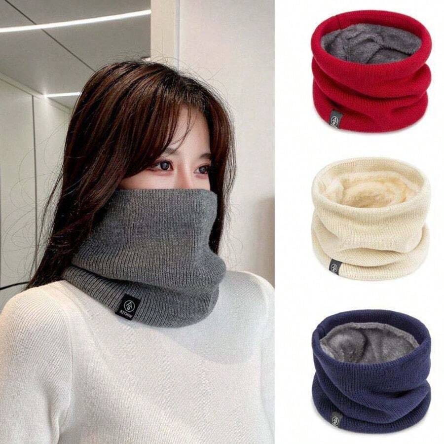 1pc Thick High-Quality Neck Gaiter - Windproof Face Mask Neck Warmer Scarf - Unisex Winter Warm Essential - Perfect For Cold Weather - Multicolor - View 1