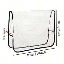 1pc Transparent PVC Salon Hair Dye Chair Protective Cover - Clear - View 6