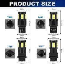 S&D 1156 BA15S P21W BAU15S PY21W 1157 BAY15D P21/5W BA15D LED T20 7440 7443 W21W W21/5W 3156 3157 T25 Car Signal Lights 12V