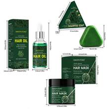 100g Mascarilla capilar nutritiva y suavizante, infundida con extractos de cártamo y ciprés - Hidratante, equilibrante, control del frizz - Verde - Ver 5