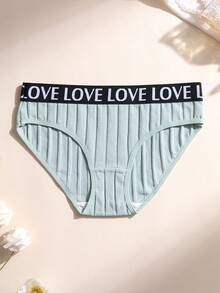 9 PCS Women's Ribbed Cotton Triangle Panties Sexy Low-Waist Seamless Letter Belt Lingerie-Sexy Soft & Breathable Everyday Women's Briefs Daily Wear Sports Yoga Cheeky Underwear