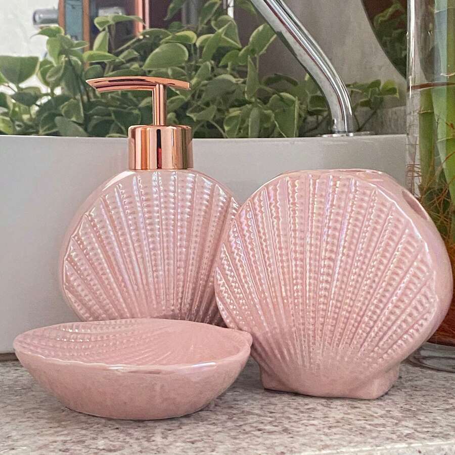 Bathroom Kit Lavatory Liquid Soap Holder / Seabed 01 - 粉紅色的 - 查看 1