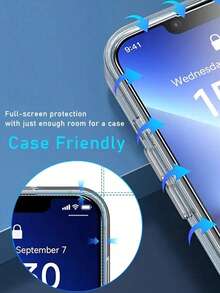 Bộ 3 miếng dán màn hình cường lực chất lượng cao cho iPhone XR/11/12/13/14/15/16 - Siêu mỏng, chống bám vân tay, chống trầy xước, chống nước, bề mặt mịn, dễ lắp đặt, thiết kế tương thích với ốp lưng, phù hợp với màn hình | Hoàn thiện tinh tế | Cảm ứng mềm mại, miếng dán màn hình HD bảo vệ màn hình cần thiết, thích hợp sử dụng hàng ngày, văn phòng, nhà. Phụ kiện điện thoại chống sốc, chống rơi, chống trầy xước. - Trong sáng - Xem 6