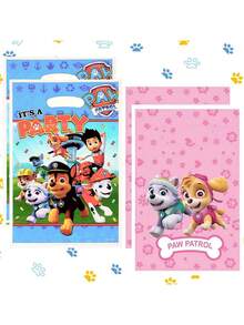 Paw Patrol 10/20/30个装汪汪队主题派对礼品袋，塑料糖果袋，生日派对小礼物，可爱卡通动漫礼品包装盒，派对装饰及惊喜礼物套装 - 彩色 - 查看 2