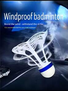 1pc White Or Yellow-Green, Wind-Resistant And Durable PA Nylon Badminton Shuttlecock, High Flight Stability, Professional Training And Competition Use, Outdoor Sports Preferred, Great Gift For Badminton Enthusiasts, Suitable For 80 Regions, Meets Requirements For 11 Holidays, Perfect For Halloween And Christmas