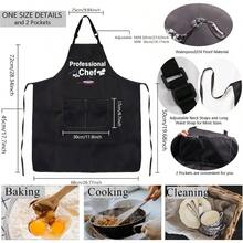 WSXC MBMSO Funny Cooking Aprons For Couples Him And Her Gifts Professional Chef And Taster Couple Chef Matching Apron With Pockets - As Pic - View 3
