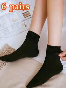 1/3/6 Pairs Men's Thermal Lined Socks, Thick Warm Hiking Boot Socks, Soft & Comfortable, Suitable For Cold Weather