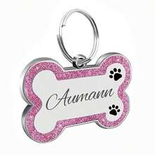 Dog Tags Engraved For Pets Personalized Dog Tag With Any Name & Text Dog Collar Custom Glitter Dog Name Tag Bone Dog ID Tag For Puppy Pets Ornamental,Engraved Stylish,Fashion,Colorful,Vintage,Cute,Contracted,Cuties Custom,Unique,Customized,Personalized Pet For Anniversaries,For Birthdays,Customized Pet Collars, Leashes & Harnesses,Street Casual Chic,Pet Supplies,2025 Halloween Accessories,Personalised Cat Dog Puppy Pet ID Name Pendants - Multicolor - View 9