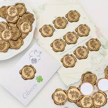 25/50/100 件酒红色玫瑰蜡封贴纸，婚礼请柬信封封口贴纸，自粘信封封口，非常适合婚礼、请柬、信封、礼品包装、圣诞节 - 彩色 - 查看 8