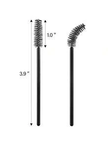 100/500 Cọ chải mi màu đen dùng một lần, cọ chải mascara, cọ chải lông mày, dụng cụ trang điểm mini - màu đen - Xem 8