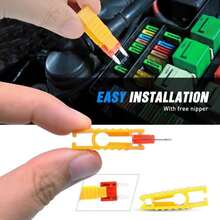 Nilight 372 PCS Car Fuses Assortment Kit Standard Mini LP Micro2 Blade Replacement Fuse ATO ATC APS ATS APR 2A 5A 75A 10A 15A 20A 25A 30A 35A For Cars Trucks RVs - ColorD - 查看 5