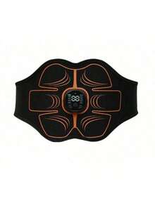 AXH. USB充电式腹肌刺激腰带 - 肌肉塑形训练器，男女通用腹肌锻炼器，腹部按摩器 - 黑色 - 黑色 - 查看 10