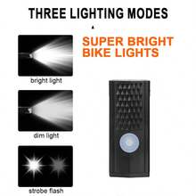 1个USB LED自行车灯，山地/公路自行车前后灯手电筒骑行配件 - 彩色 - 查看 5