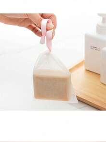 1个随机颜色抽绳泡沫网，皂盒网，洗脸泡沫网，保护肌肤清洁，泡沫更丰富，适合家庭浴室、旅行、宿舍浴室装饰、秋季、返校季装饰 - 多色的 - 查看 6