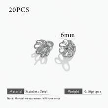 10/20 Pieces Stainless Steel 18K Gold-Plated Flower Multiple Styles Beads Cap DIY Charms Jewelry Making Accessories Beads Accessories Woman's Stainless Steel Jewellery Making Accessories Stainless Steel Ladies' Jewellery Woman's Handmade Accessories Suitable For Ladies' Daily Wear