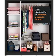 Ropero Closet Madesa Mônaco 3 Puertas Corredizas NM 2 - Multicolor - Ver 7